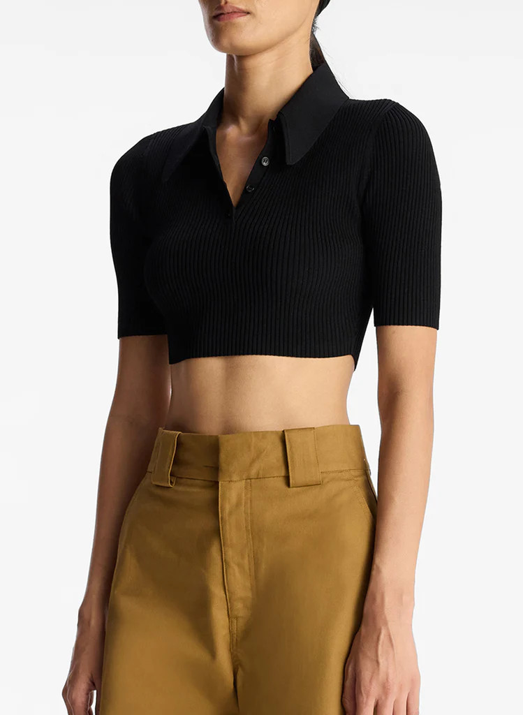 Cropped Atlas Rib Knit Top | A.L.C