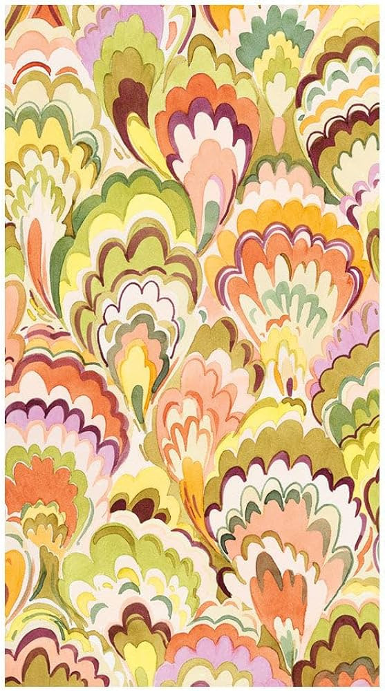 Caspari Marbled Ceramica Rspbrry & Chartreuse Guest Towel Napkins - 15 Guest Towel Napkins per Pa... | Amazon (US)