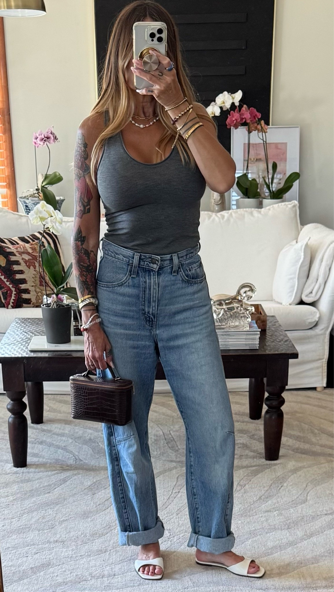 Small tank.
25 jeans.

#LTKOver40 #LTKootd #LTKPetite