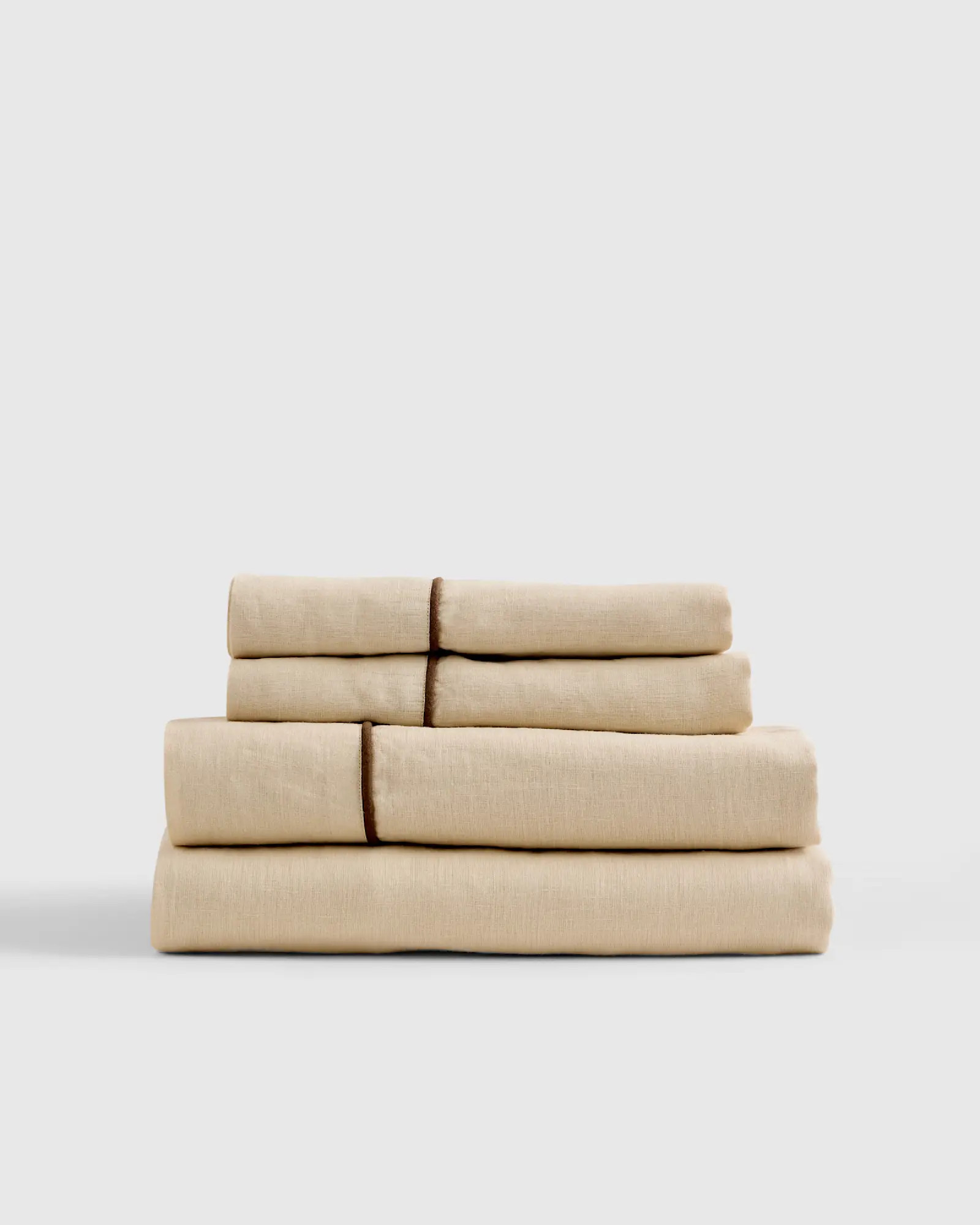 European Linen Piped Sheet Set | Quince
