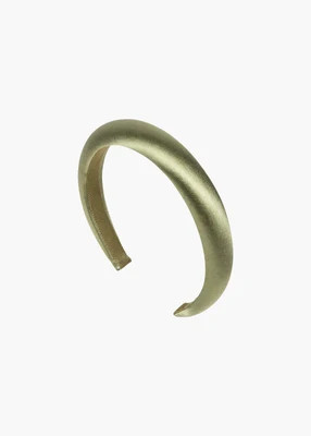 Tori Headband in Satin -- Olive | Jennifer Behr 