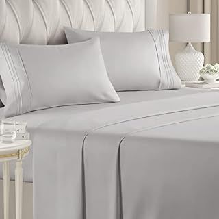 Mellanni King Size Sheets Set - 4 PC Iconic Collection Bedding Sheets & Pillowcases - Hotel Luxur... | Amazon (US)