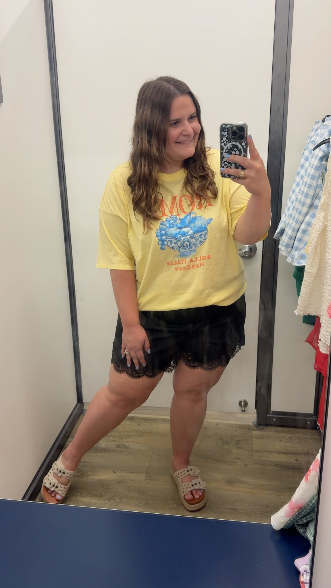 These black silk shorts from old navy are so comfy! I’m a size 16 and I got an xl. Wearing an xl in this graphic tshirt too. 

#LTKootd #LTKPlusSize #LTKMidsize