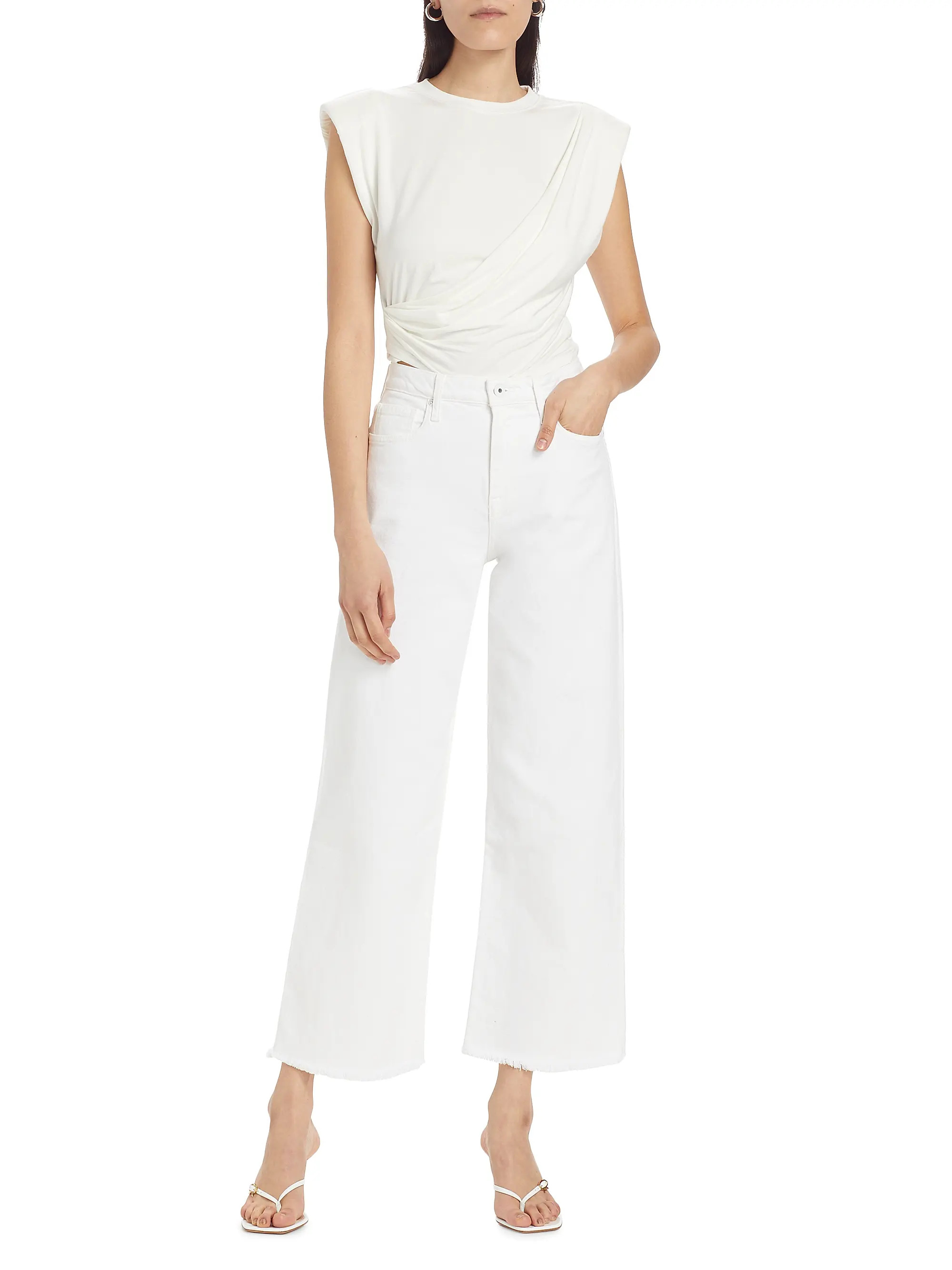 JeansWide LegSIMKHAIJude Wide-Leg Crop Jeans$255
            
          Color Distressed WhiteSiz... | Saks Fifth Avenue