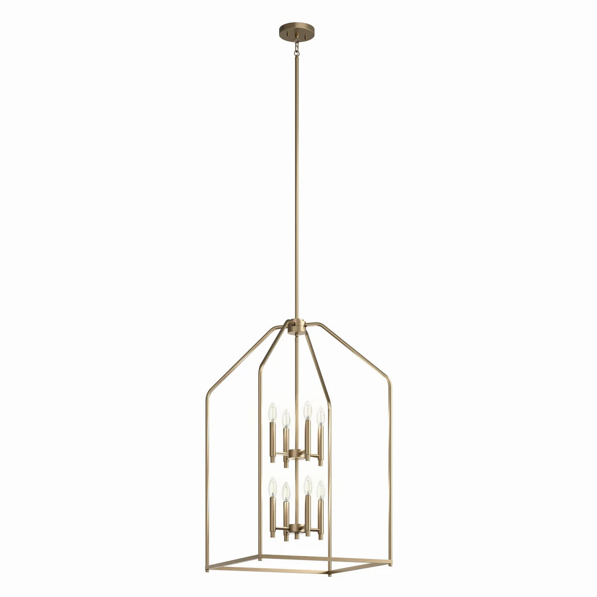 Madden Eight Light Foyer Pendant Champagne Bronze | Lighting Design