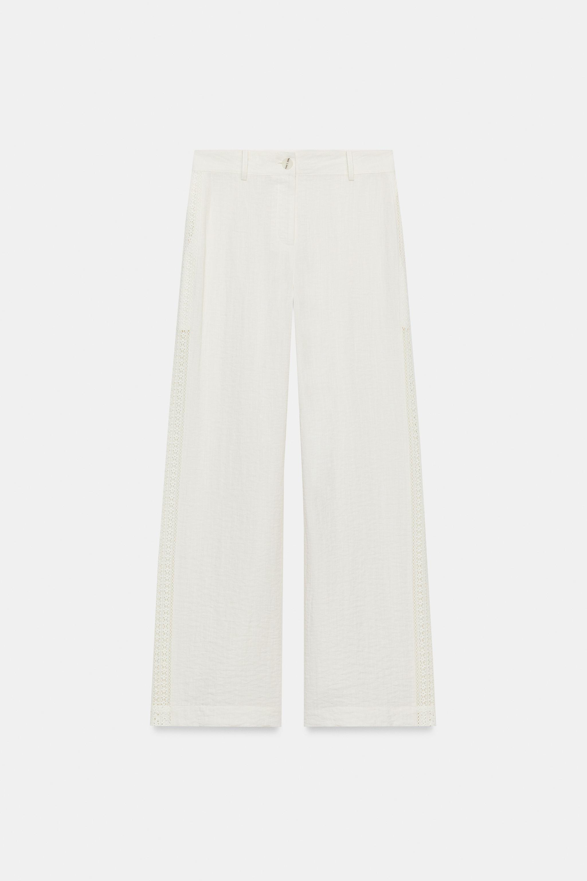 SIDE LACE INSERT PANTS | Zara US