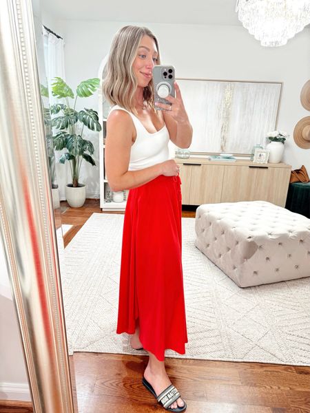 This new maxi skirt is perfect for vacation! Runs TTS, wearing a small! Runs a little sheer but nothing some biker shorts/slip can’t fix! 

Skirts, maxi skirts, vacation style 

#LTKSaleAlert #LTKStyleTip #LTKFindsUnder100
