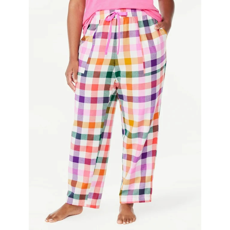 Joyspun Women's Print Flannel Sleep Pants, Sizes XS to 3X | Walmart (US)