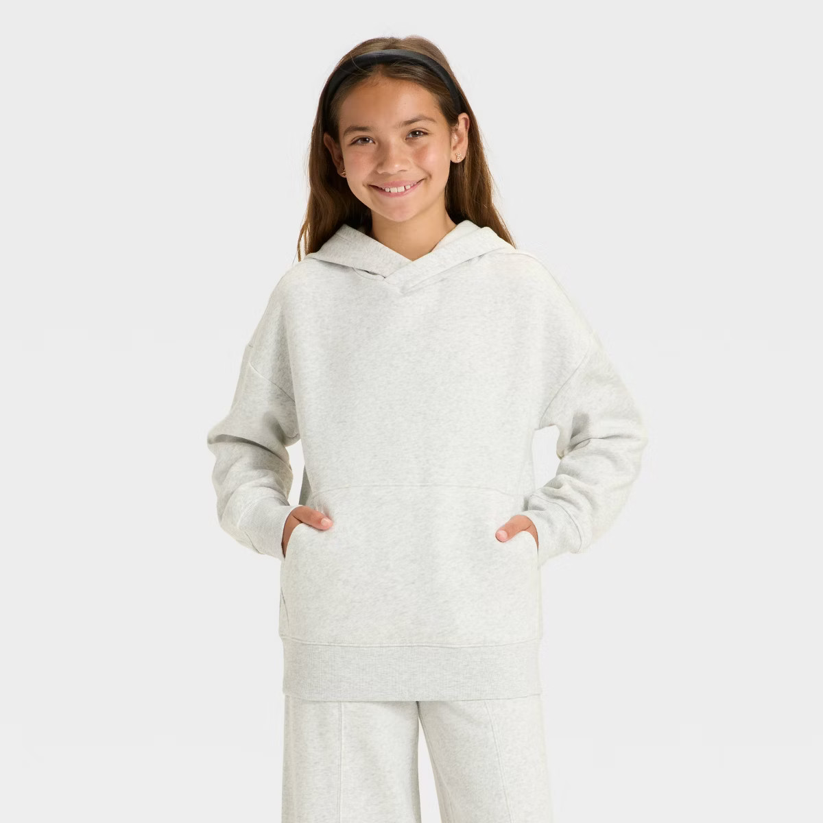 Girls' Oversized Fleece Hoodie Sweatshirt - art class™ | Target