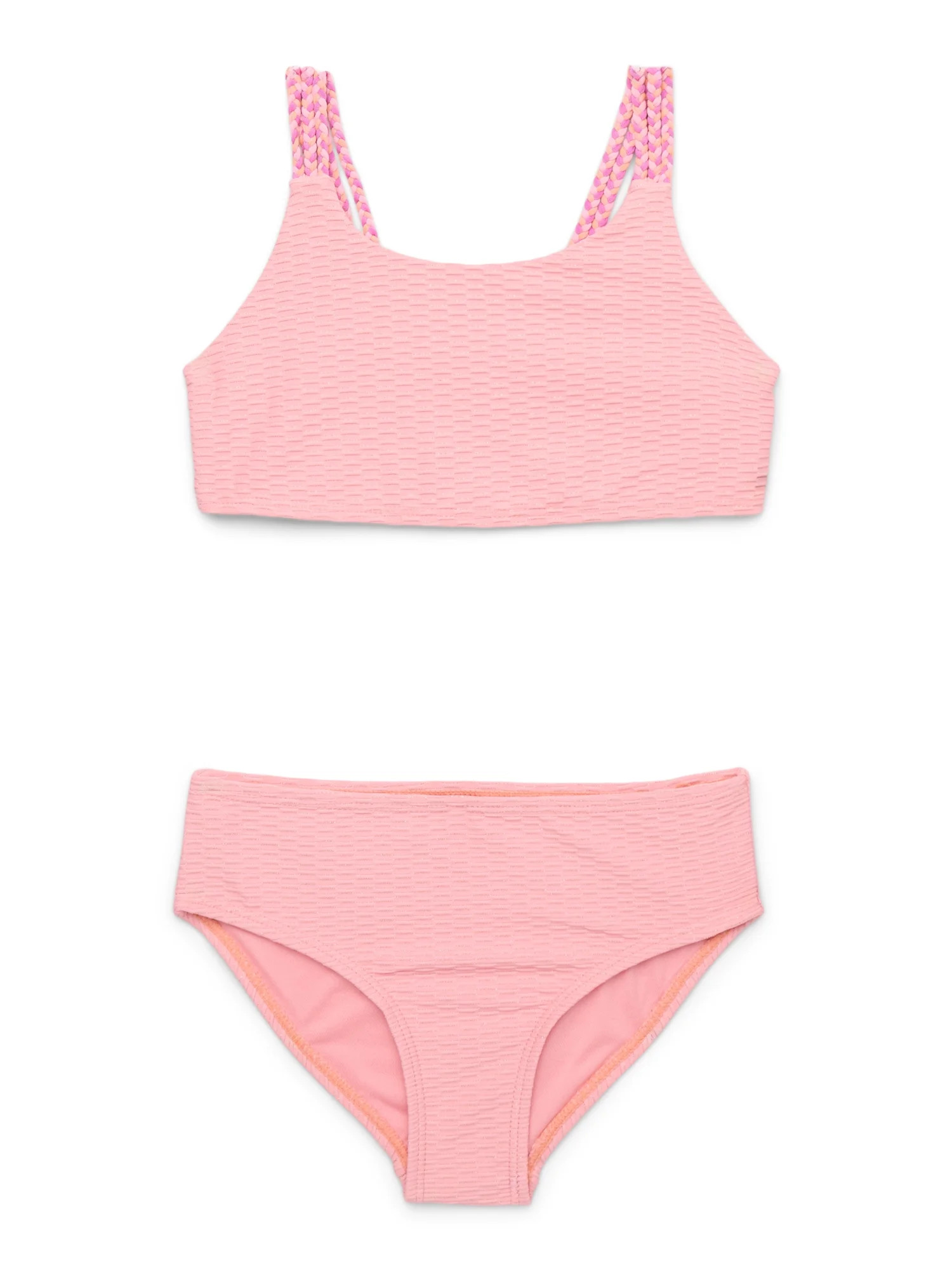 Jessica Simpson Toddler Girl Lurex Bikini Swimsuit, Two- Piece Set, Sizes 12M- 5T | Walmart (US)