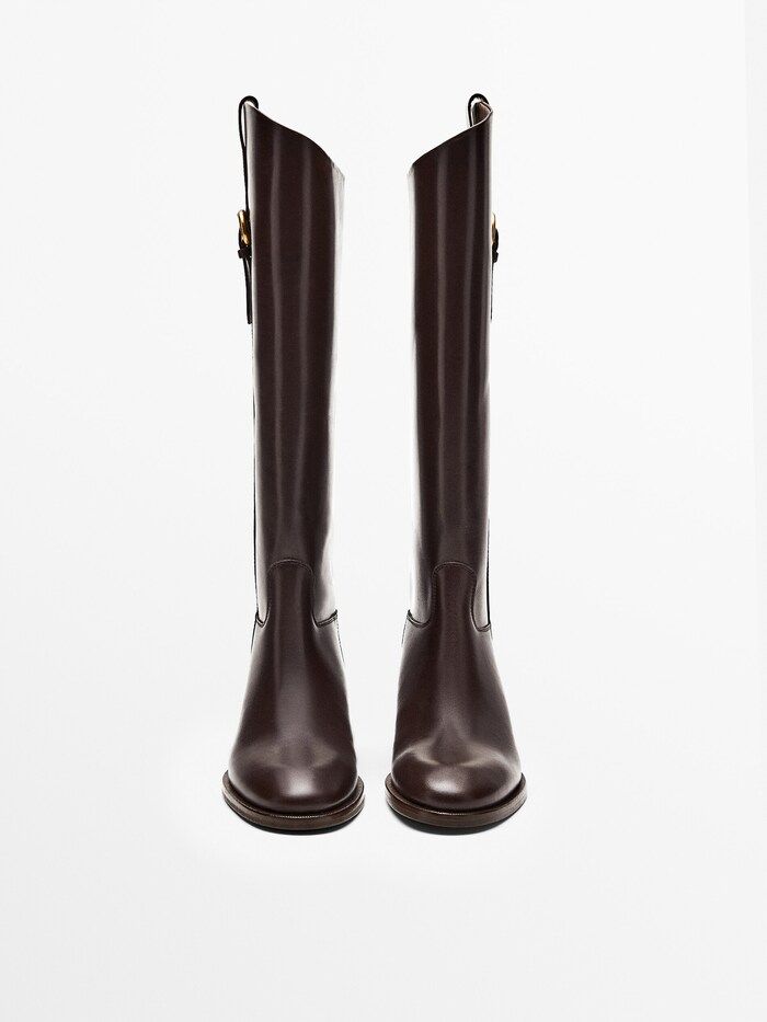 FLAT LEATHER BOOTS - SPECIAL EDITION | Massimo Dutti (US)