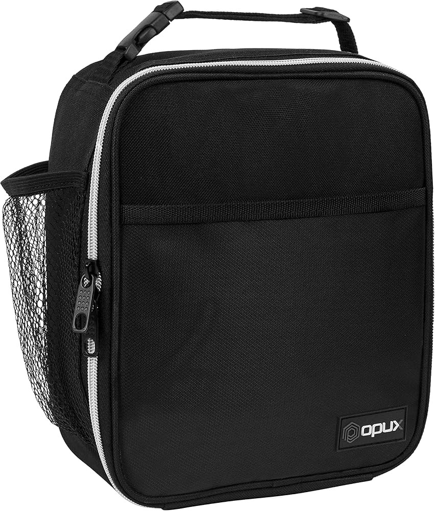 opux Insulated Lunch Bag for Kids Boys Girls, Small Compact Lunch Box with Wide Opening & Mesh Po... | Amazon (US)