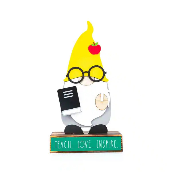 Rae Dunn Wooden Gnome TEACHER Themed Desktop Décor | Bed Bath & Beyond