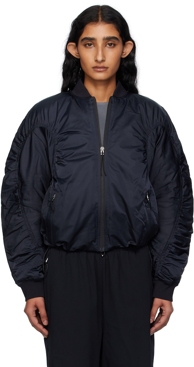 On - Black Varsity Bomber Jacket | SSENSE