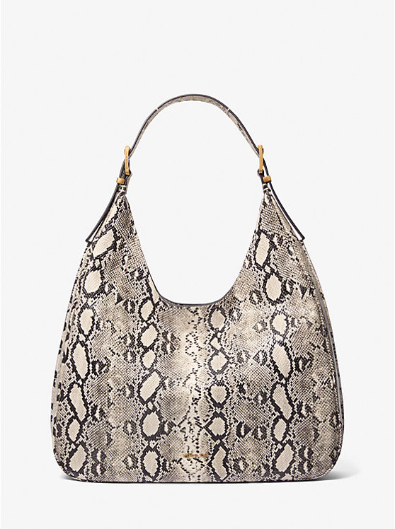 Nolita Large Snake Embossed Leather Hobo Shoulder Bag | Michael Kors (UK)