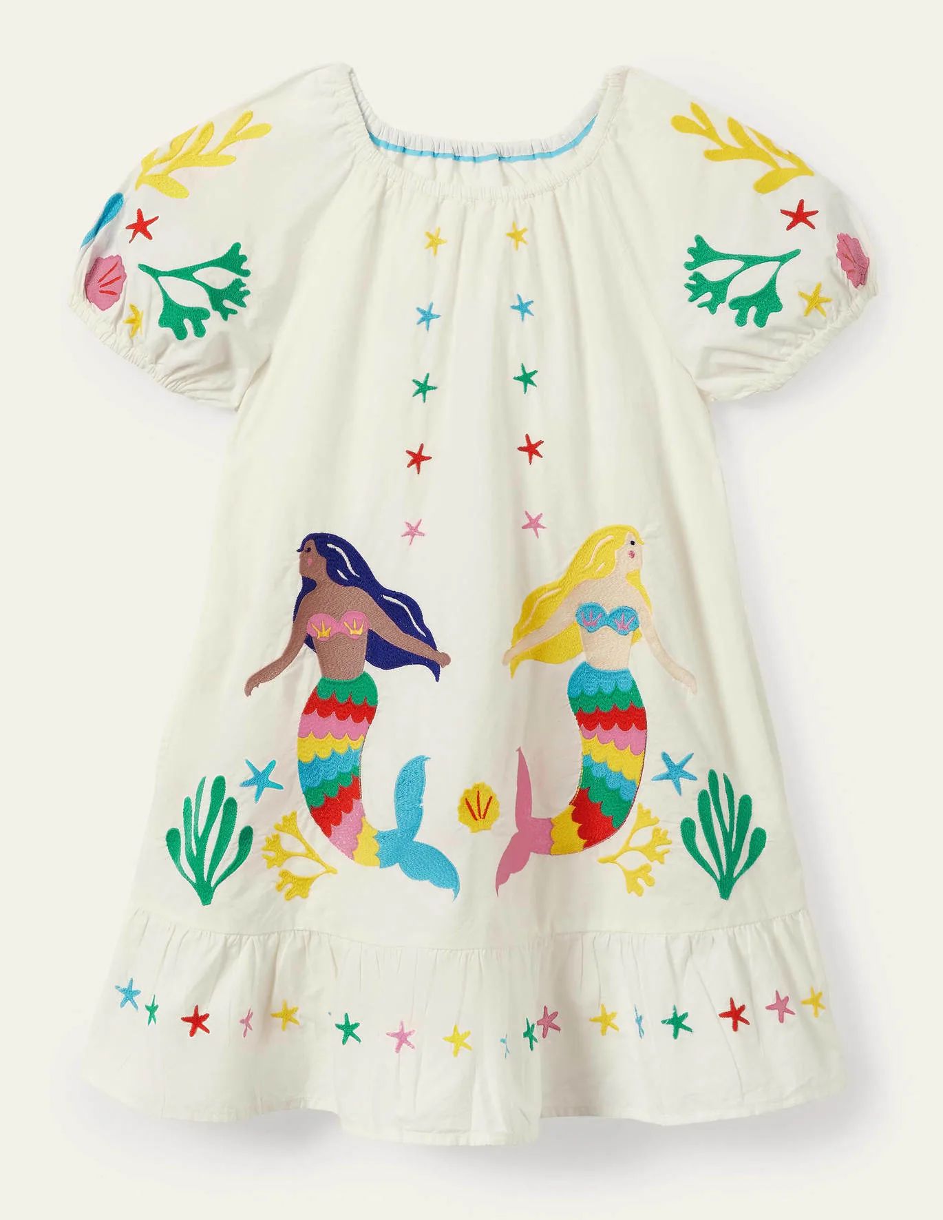 Puff Sleeve Embroidered Dress | Boden (US)