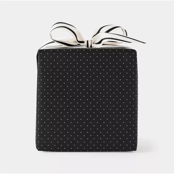 Cream and Black Pindot Gift Wrap - Sugar Paper&#8482; | Target
