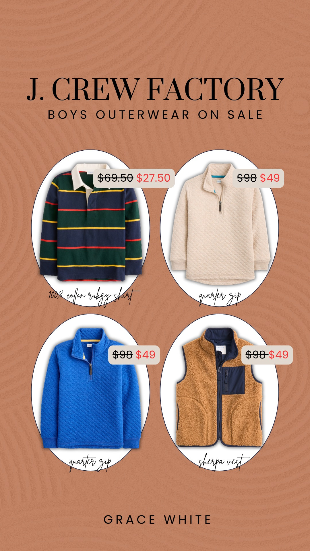 J crew factory on sale!

J crew factory, j crew sale, sale finds, kids, kids vest, kids quarter zip, boy mom, grace white