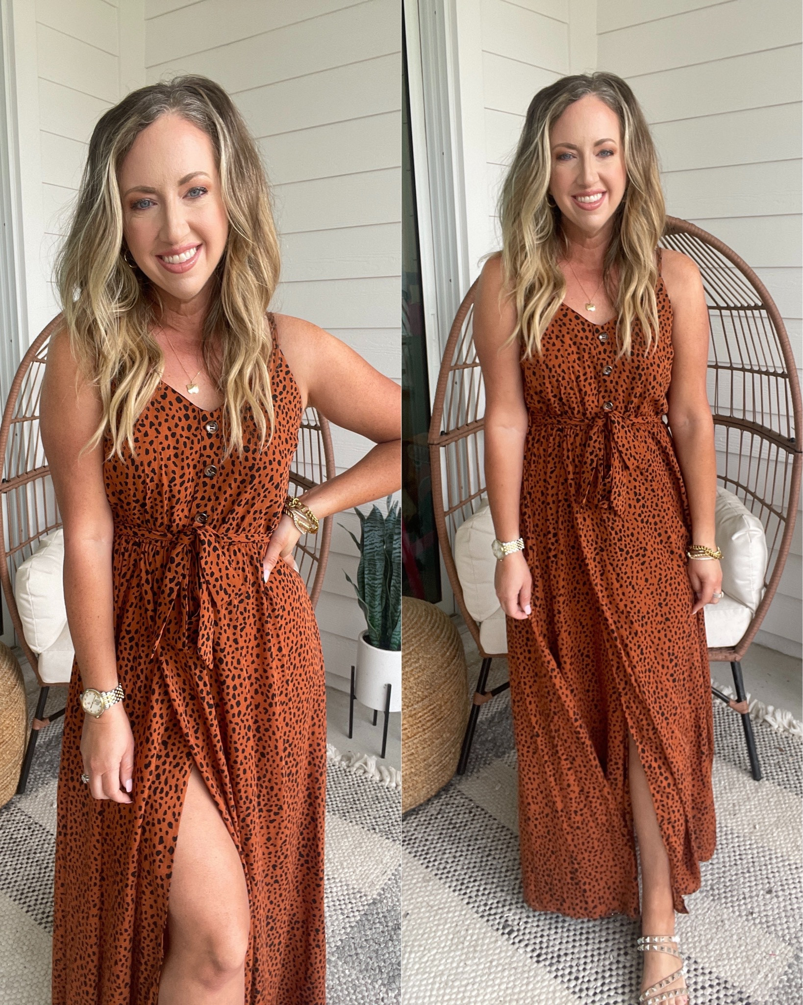 Amazon fashion amazon finds leopard maxi dress vacation dress size small 

#LTKunder50