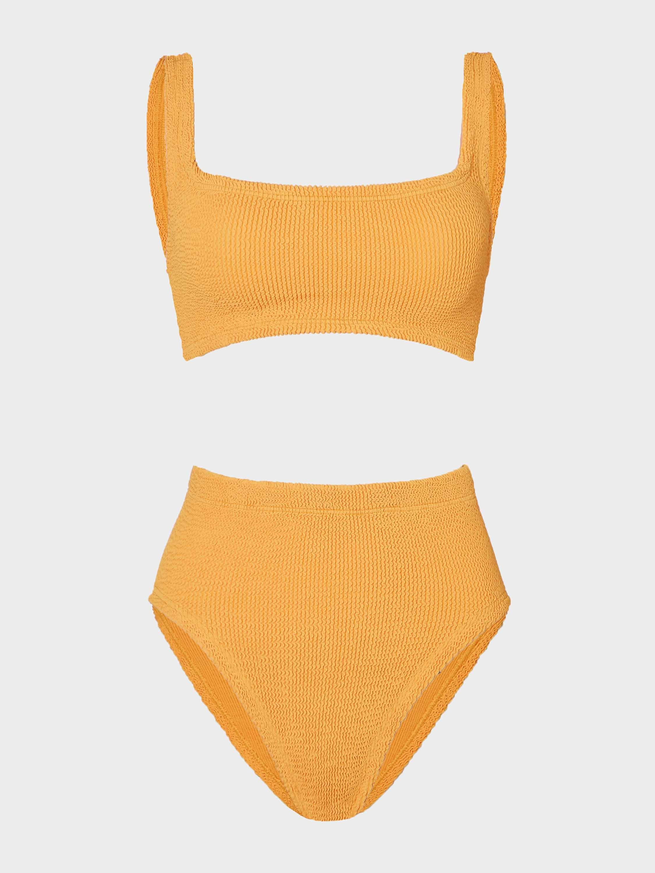 Patricia Bikini | Mango Sorbet | Original Crinkle™ One Size Swimwear | Hunza G - Mango Sorbet / One size | HUNZA G
