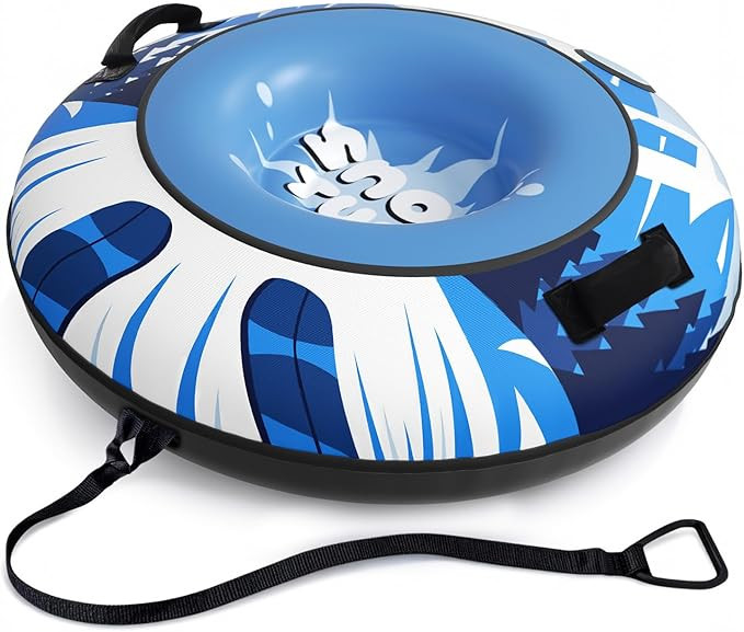 Snow Tube Sled with Premium Canvas Cover, Heavy Duty Snow Tubes for Sledding, 47" Inflatable Snow... | Amazon (US)