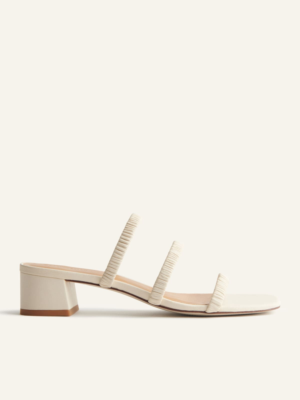 Assunta Strappy Block Heel Mule | Reformation (Global)