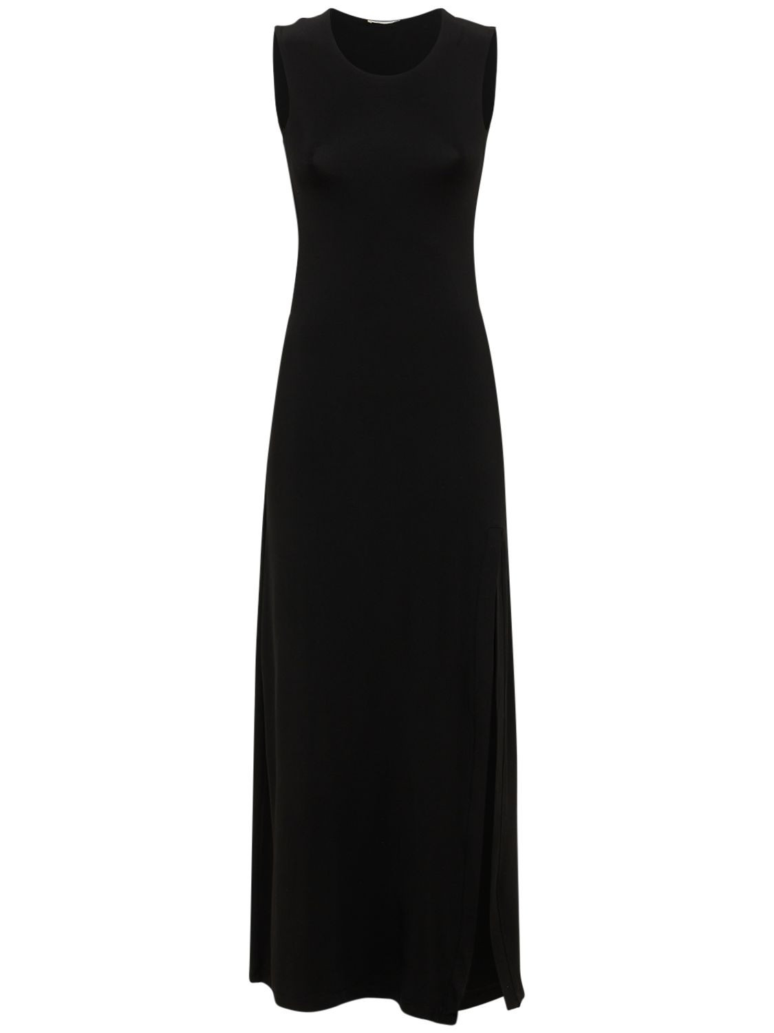 Bite Studios - Summer stretch viscose jersey long dress - Black | Luisaviaroma | Luisaviaroma