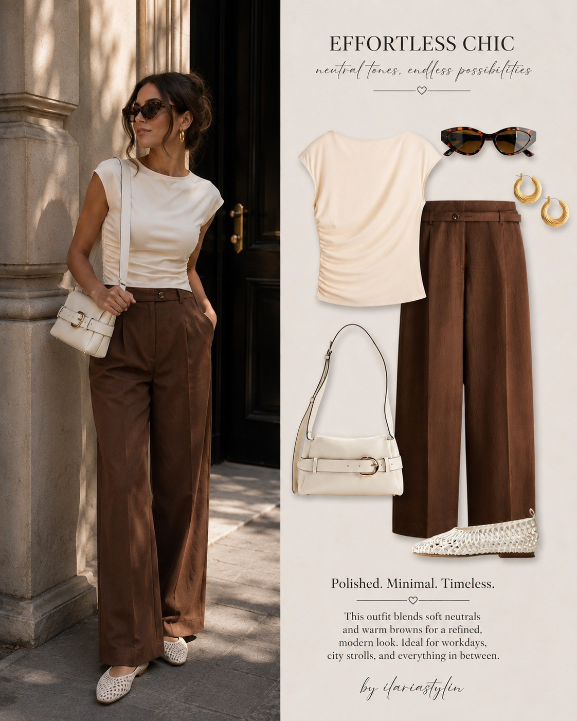 Effortless Chic 🤎🤍#effortlessoutfit #effortlesslook #everydayoutfit #everydaystyle #dailyoutfits #cuteoutfit #chicoutfit #casualoutfit #summeroutfit #styleinspo 

#LTKootd #LTKSeasonal #LTKWorkwear