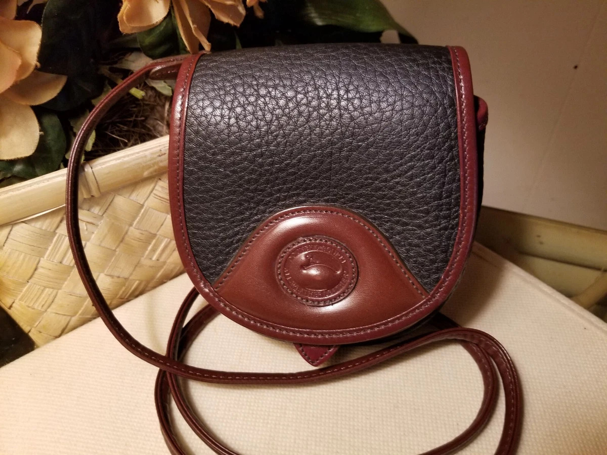 NEW Auth Dooney & Bourke Vintage Black AWL Cedar Brown Duck Cross-body Belt Bag | eBay US