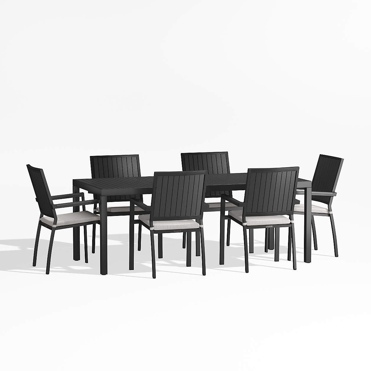 Alfresco 78" Black Rectangular Outdoor Dining Table + Reviews | Crate & Barrel | Crate & Barrel