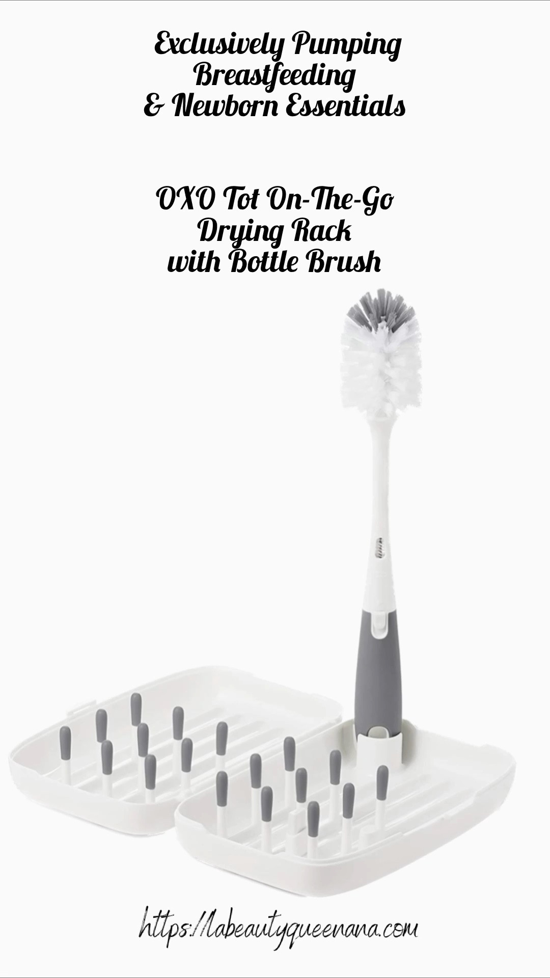 OXO Tot On-The-Go Drying Rack with Bottle Brush