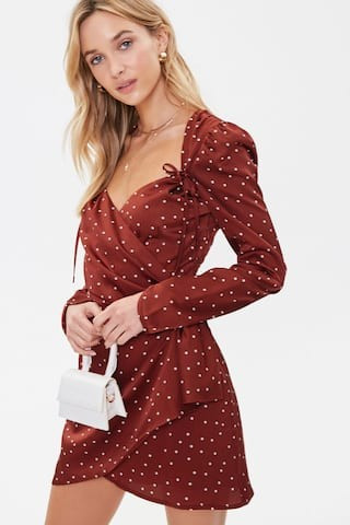 Satin Polka Dot Mini Dress | Forever 21 (US)