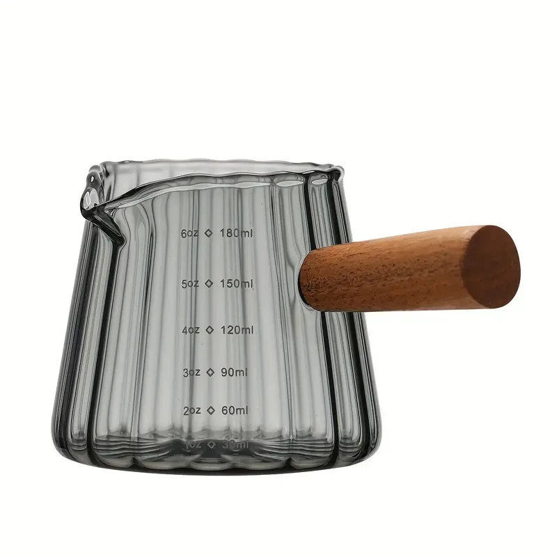 Glass Measuring Cup With Wooden Handle Expresso Coffee - Temu | Temu Affiliate Program