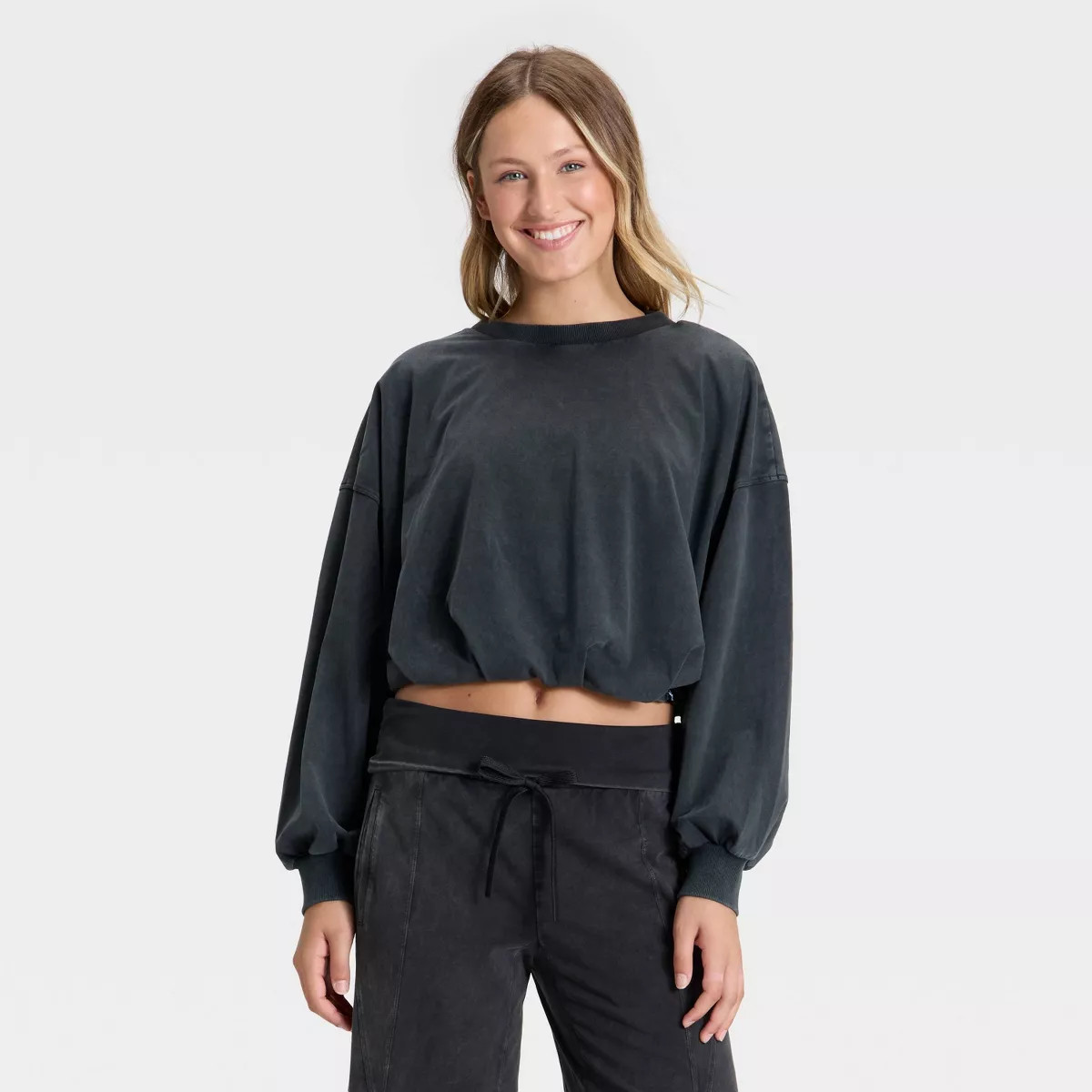 Women's Bubble Hem Long Sleeve Top - JoyLab™ | Target