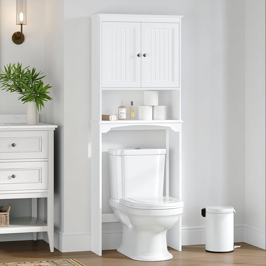 Spirich Over The Toilet Storage Cabinet, Bathroom Shelf Over Toilet, Bathroom Storage Cabinet Org... | Amazon (US)