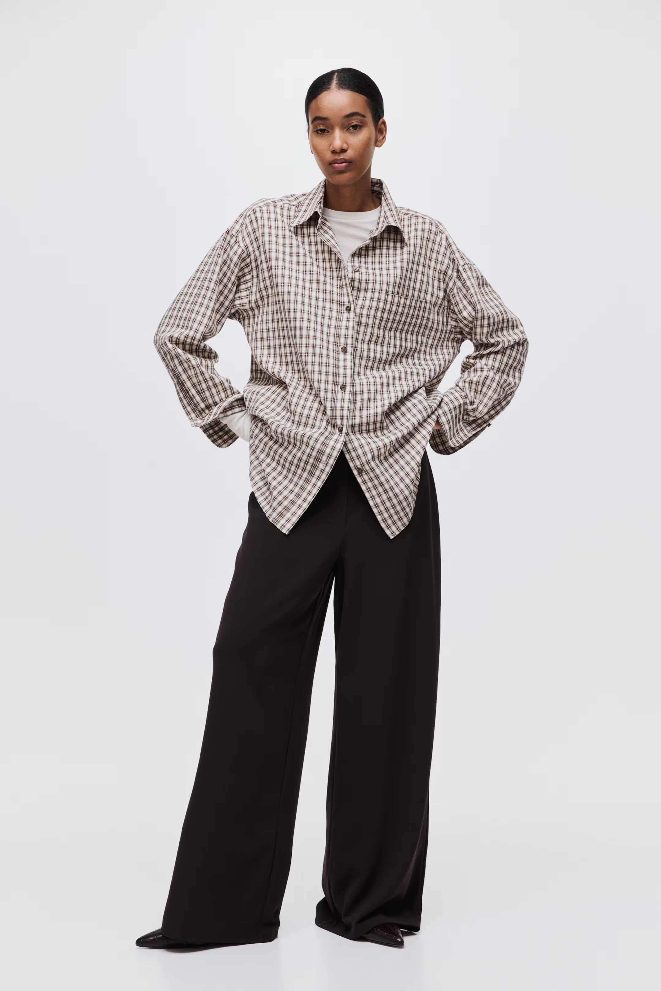 Wide-Leg Jersey Pants | H&M (US + CA)