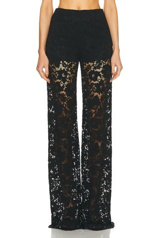 SANS FAFF London Lace Flared Pant in Black | FWRD 