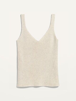 V-Neck Rib-Knit Sweater Tank Top for Women | Old Navy (US)