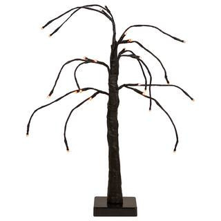 24" LED Lighted Black Weeping Halloween Twig Tree, Orange Lights By Northlight | Michaels® | Michaels Stores