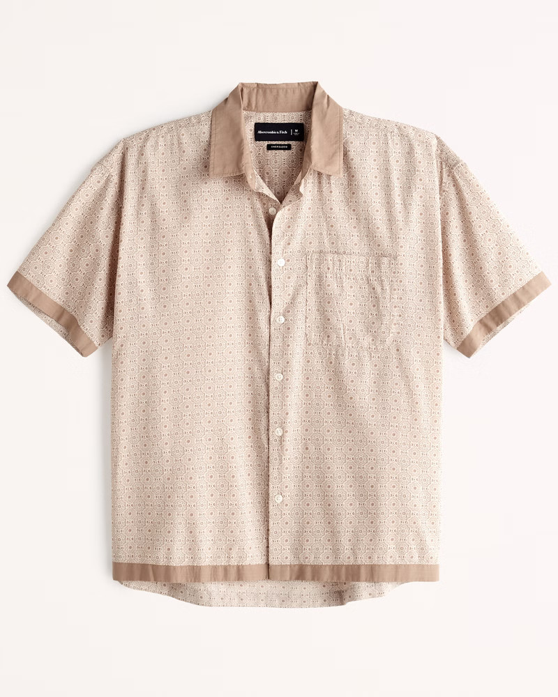 Short-Sleeve Button-Up Shirt | Abercrombie & Fitch (US)