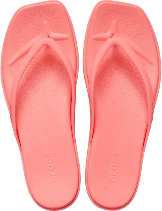 Crocs Women's Miami Flip Flops | Square Toe Flat | 360 Degree Comfort | Croslite Foam Footbed | Amazon (US)