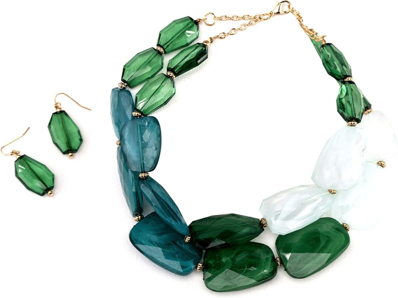 Olivia Welles Necessary Neutrals Statement Necklace and Earring Sets for Women, Lightweight Gold ... | Amazon (US)