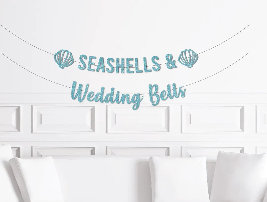Seashells and Wedding Bells Bachelorette Theme Decorations, Coastal Bach Decor, Ocean Bridal Show... | Etsy (US)