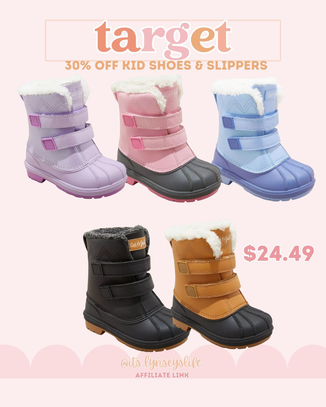 Target Daily Deal - 30% 0ff Kid Shoes & Slippers 

Snow Boots | Kid Snow Boots | Winter Boots | Toddler Snow | Toddler Boots 

#LTKSaleAlert #LTKKids #LTKSeasonal