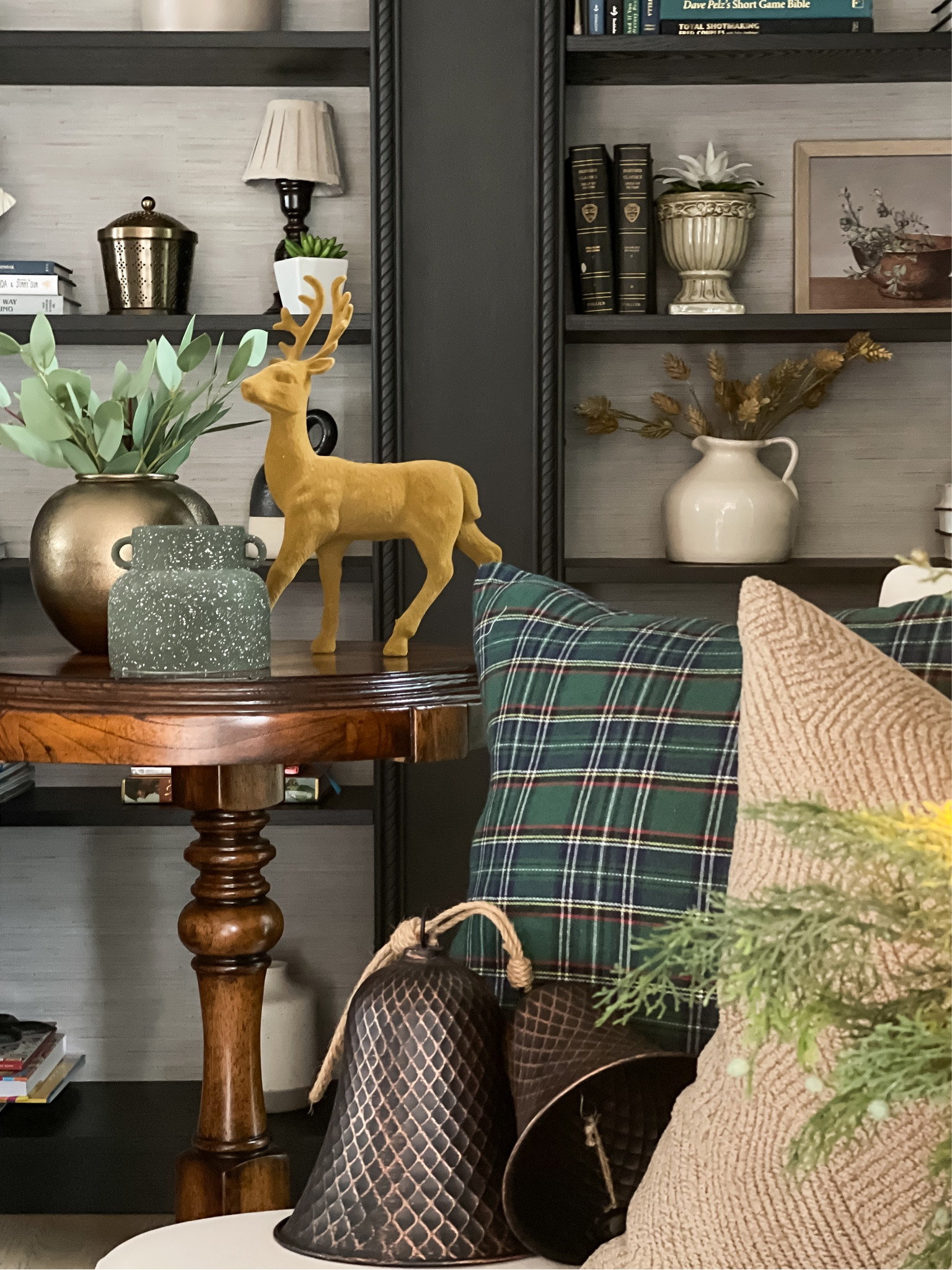 Cozy dark academic vibes for holiday decor this year. 

#LTKhome #LTKHoliday #LTKfindsunder50