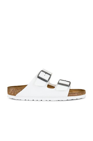 BIRKENSTOCK Arizona Sandal in White from Revolve.com | Revolve Clothing (Global)