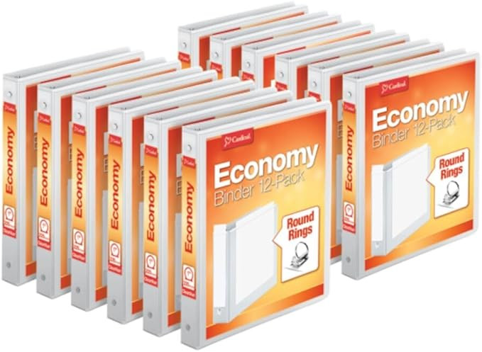 Cardinal Economy 3-Ring Binders, 1", Round Rings, Holds 225 Sheets, ClearVue Presentation View, N... | Amazon (US)