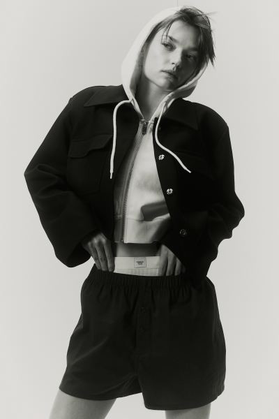 Short Hooded Sweatshirt Jacket | H&M (US + CA)