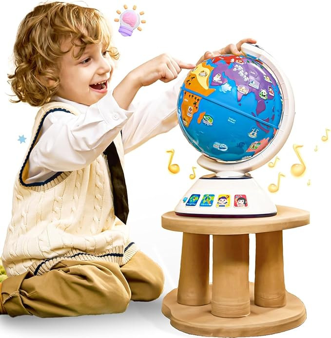 SMILESSKIDDO Globe for Kids - Learning toys for 2 Year Olds, Interactive Globe With Dynamic Light... | Amazon (US)