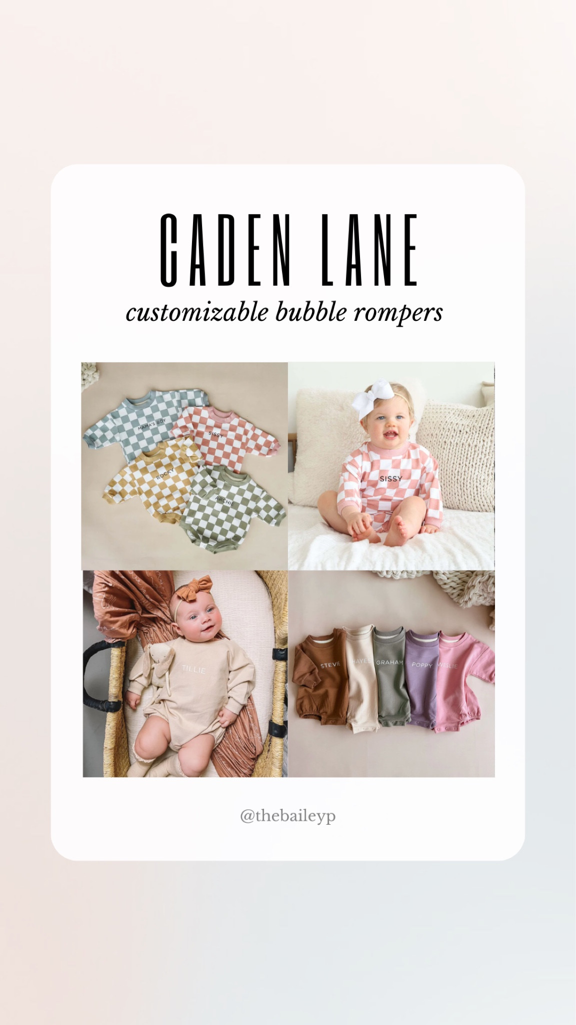These cute, customizable bubble rompers are perfect for family photos, baby announcements, or even a great gift! ✨

#LTKfamily #LTKbump #LTKunder50